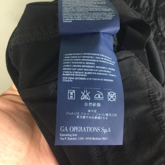 Armani Jeans S31 Slim Fit Cotton Stretch 10.5” Black Men’s Shorts Size 32 - Picture 13 of 13